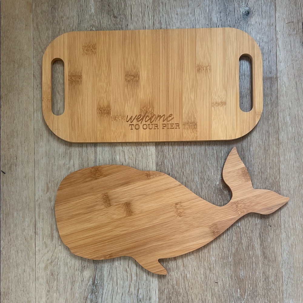 2Cutting Boards Whale and Welcome Cutting Board Set